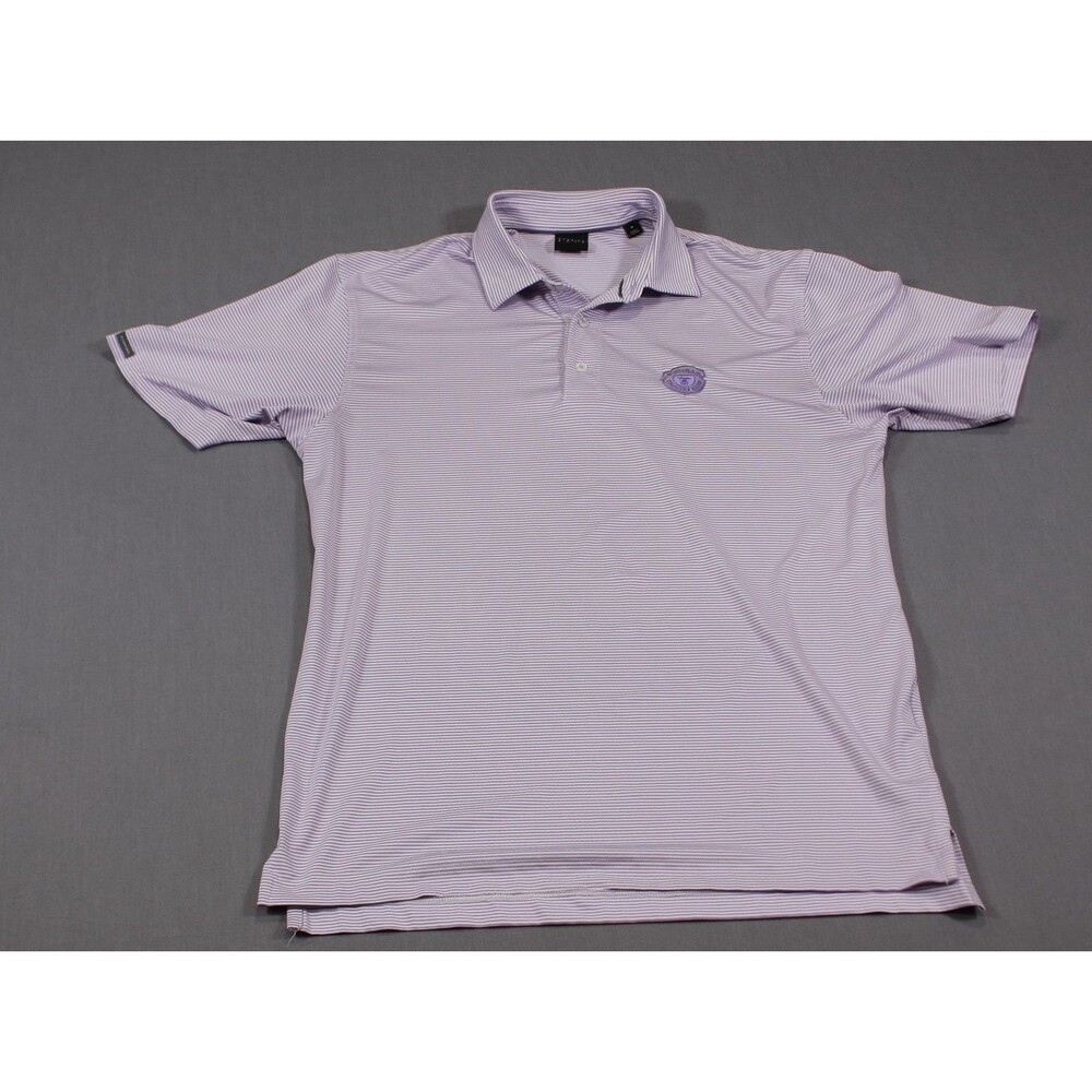 Dunning Golf Polo Purple Striped Presidents Cup 2026 Medinah Country Club M